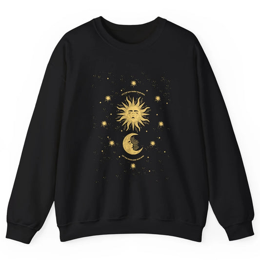 Celestial Mystical Sun Moon Gothic Boho Bohemian Astrology Unisex Crewneck Sweatshirt