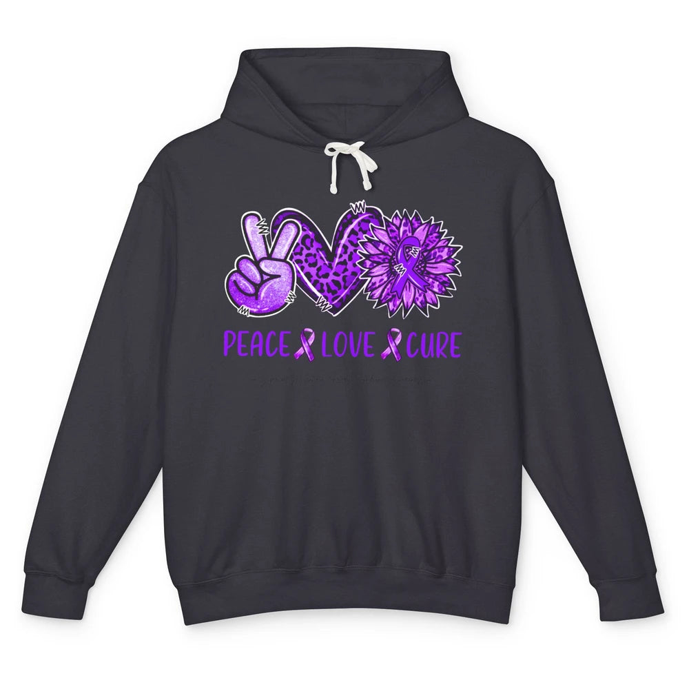 Superior Mesenteric Artery Syndrome Leopard Peace Love Cure Unisex Lightweight Hoodie