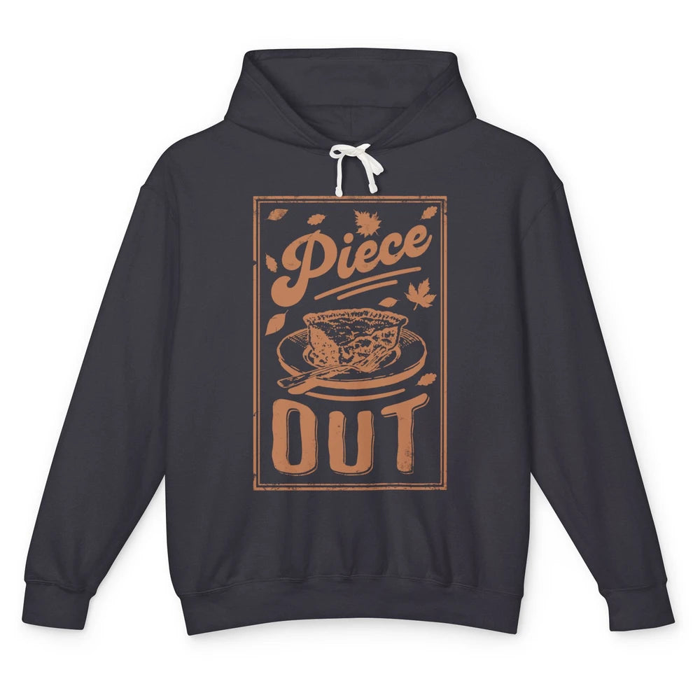 Retro Piece Out Pumpkin Pie Thanksgiving Dinner Fall Food Unisex Lightweight Hoodie