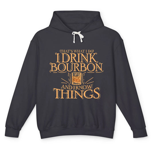 Drink Bourbon And Know Things Vintage Wine Alcohol Drink Unisex Lightweight Hoodie