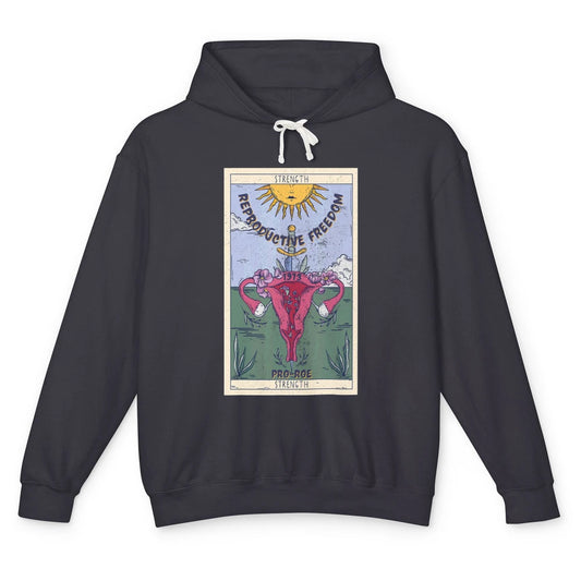 1973 Pro Roe Feminist Strength Tarot Card Mystical Halloween Unisex Lightweight Hoodie