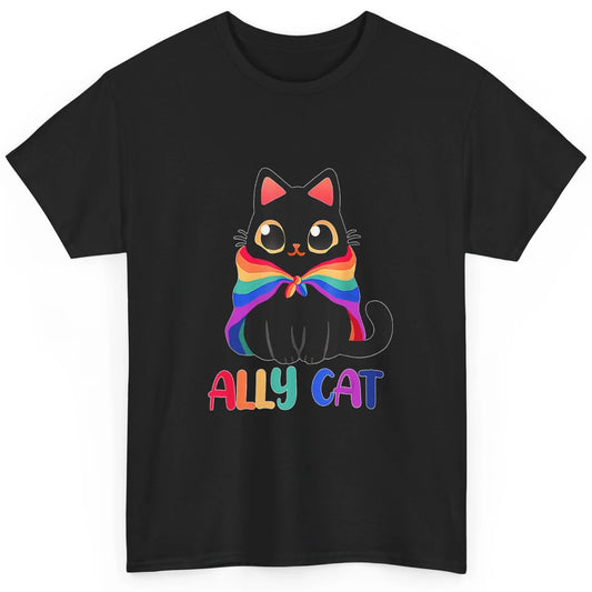 Funny Be Kind Ally Cat LGBT Awareness Pride Month Rainbow Classic Unisex T-Shirt