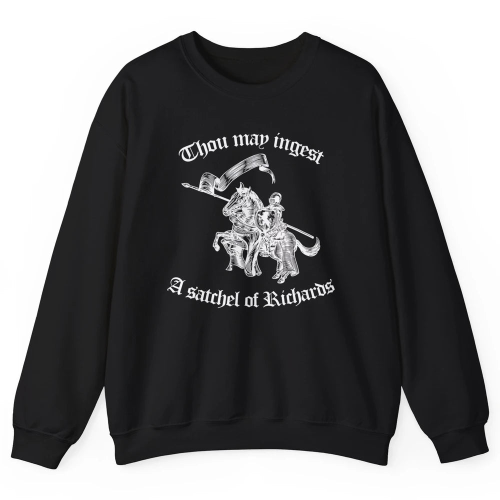 Retro Thou May Ingest Satchel Of Richards Eat Bag Halloween Unisex Crewneck Sweatshirt