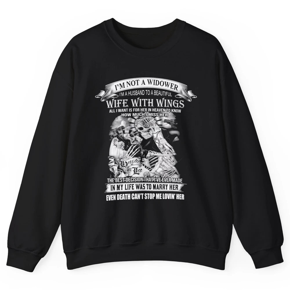 Wife In Heaven I'm Not A Widower Guardian Angel Wife Unisex Crewneck Sweatshirt