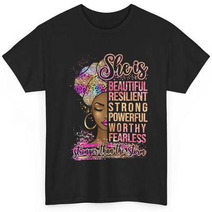 Afro Woman Strong Than Storm Melanin African American Woman Classic Unisex T-Shirt