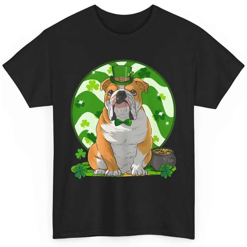 St Patrick's Day English Bulldog Lucky Charm Shamrock Irish Classic Unisex T-Shirt