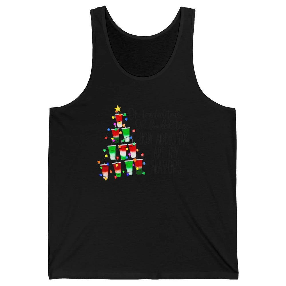 Loaded Teas Christmas Tree Fairy Lights Merry Christmas Unisex Jersey Tank