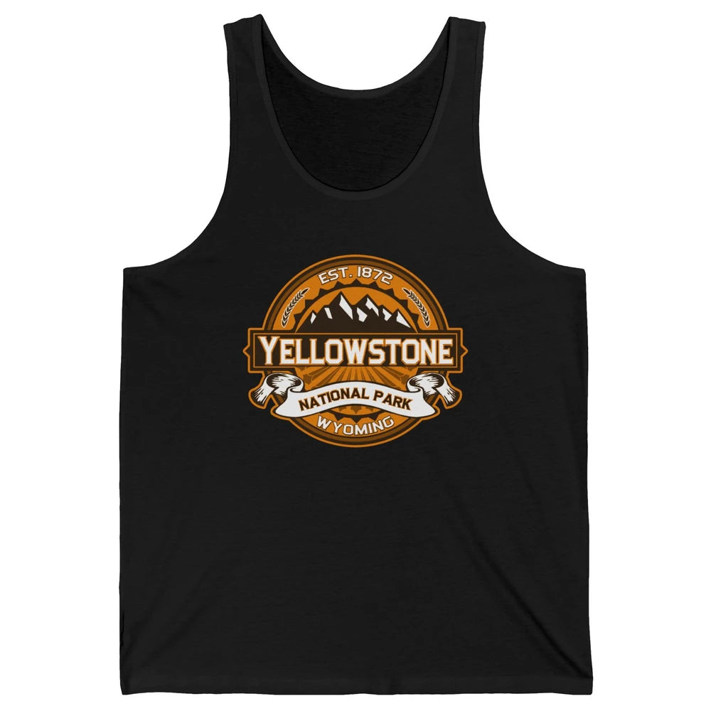 Yellowstone National Park Wyoming Golden Mountains Vintage Unisex Jersey Tank