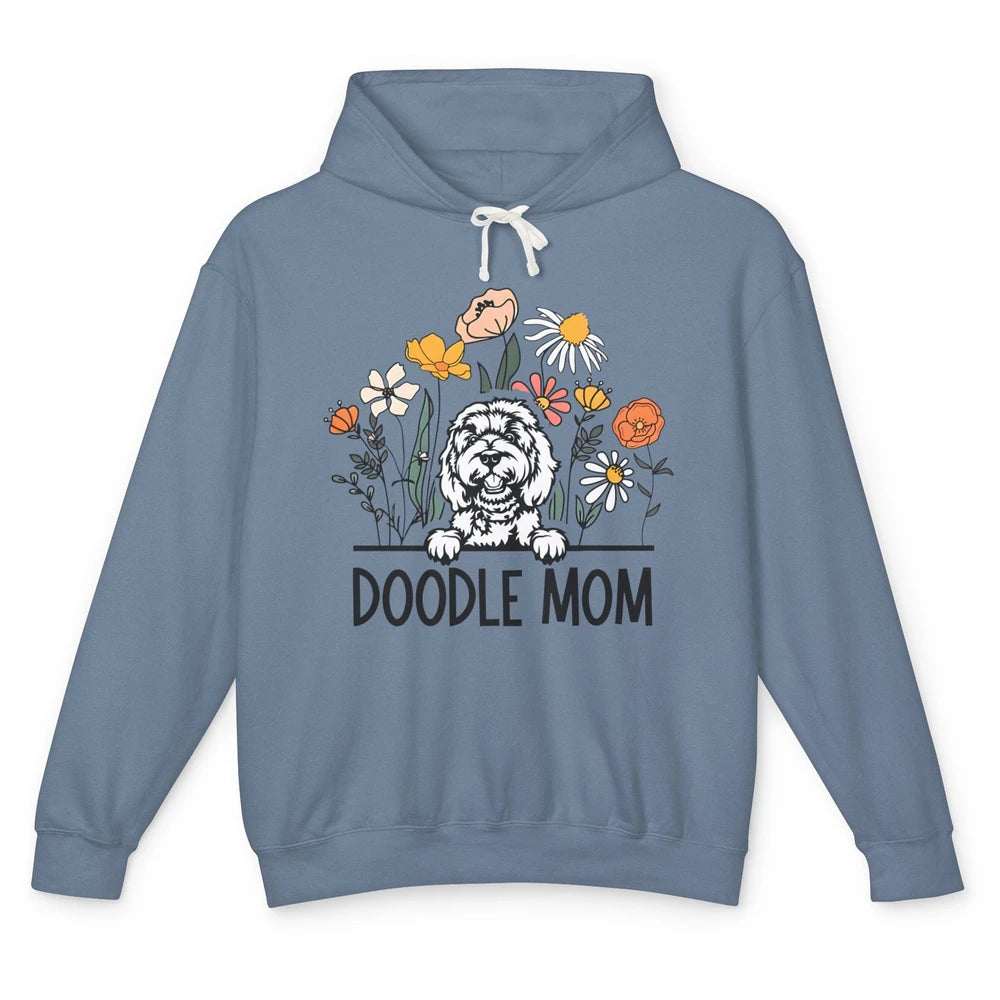 Doodle Mom Wildflowers Golden Doodle Mama Mother's Day Gift Unisex Lightweight Hoodie