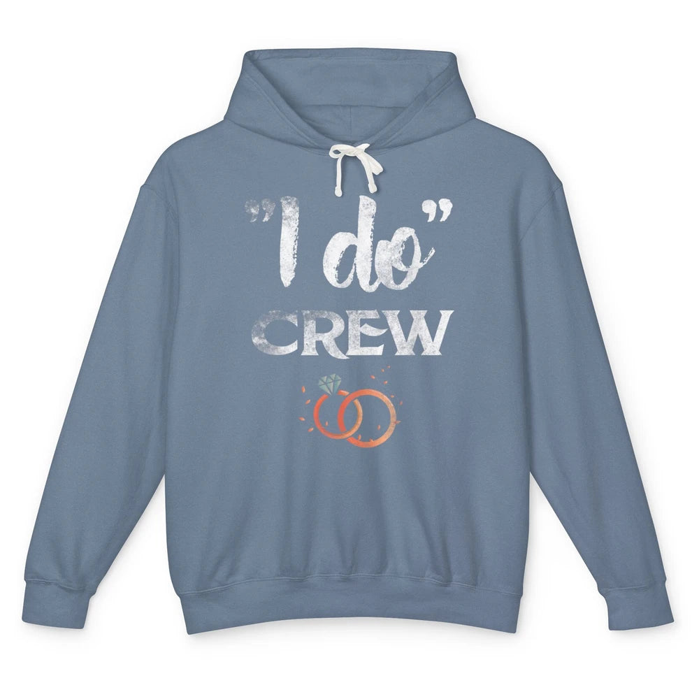 Retro I Do Crew Bride Groom Bachelorette Wedding Married Unisex Lightweight Hoodie