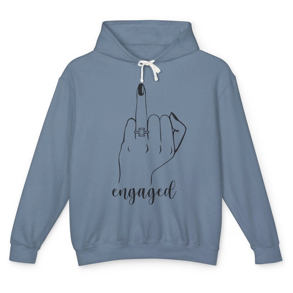 Engaged AF Bride To Be Wedding Ring Future Mrs. Bachelorette Unisex Lightweight Hoodie