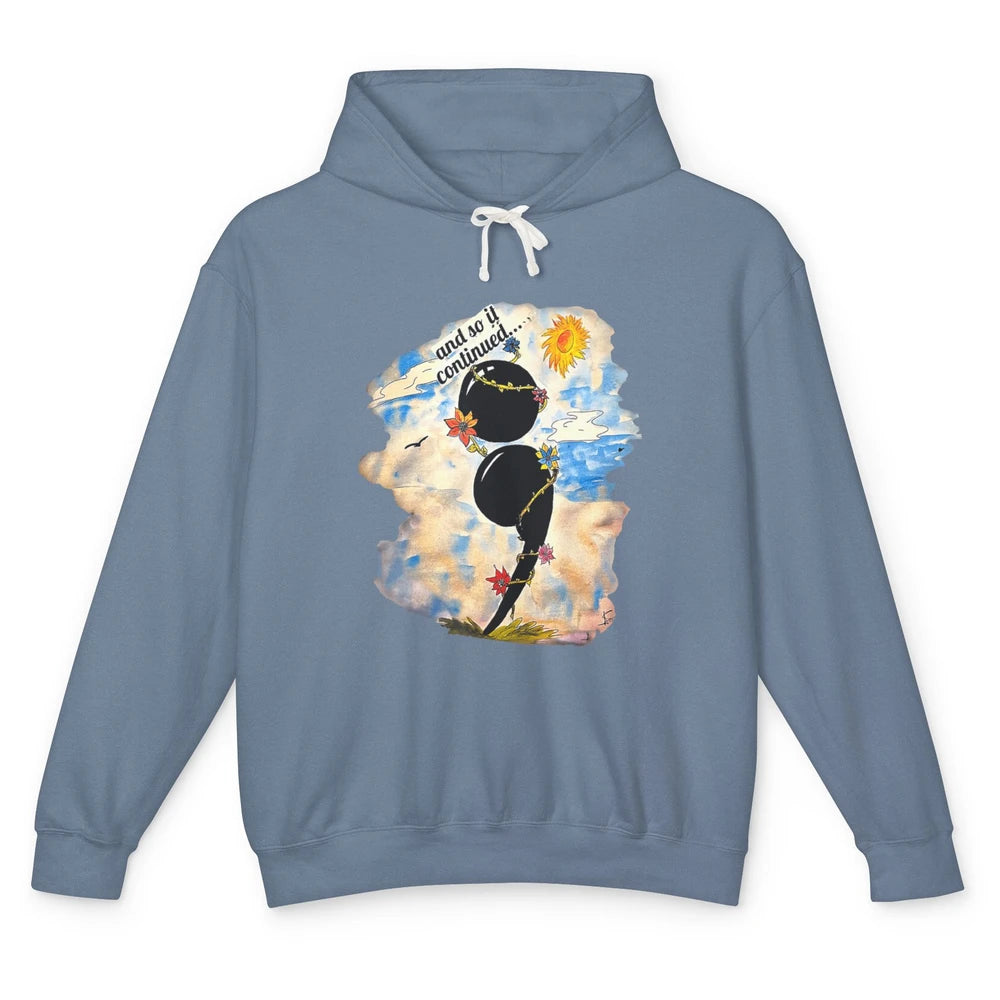 Semicolon Turquoise Blue Watercolor Suicide Prevention Month Unisex Lightweight Hoodie