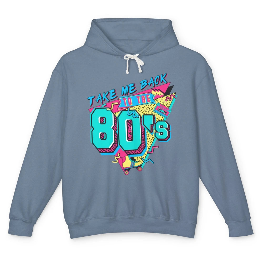 Vintage Take Me Back To The 80s Cassette Retro Rainbow Child Unisex Lightweight Hoodie