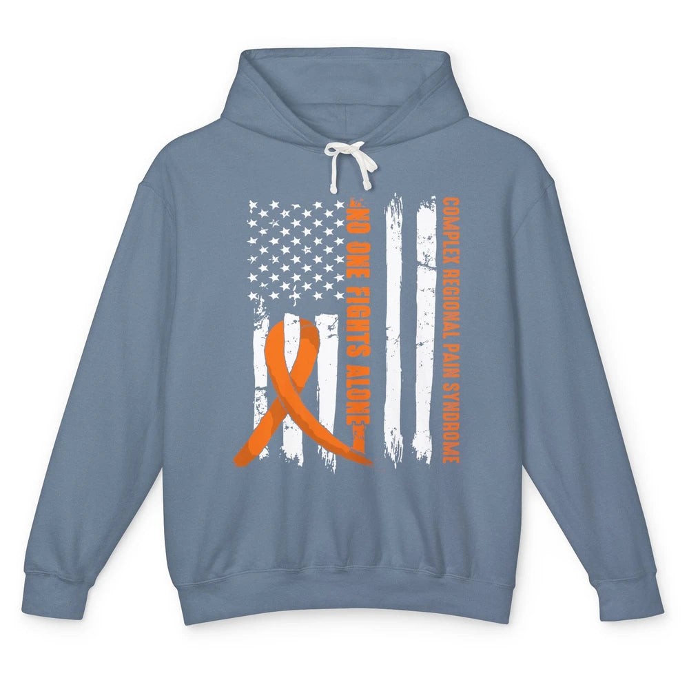 Complex Regional Pain Syndrome Ribbon US Flag No One Fight Unisex Lightweight Hoodie