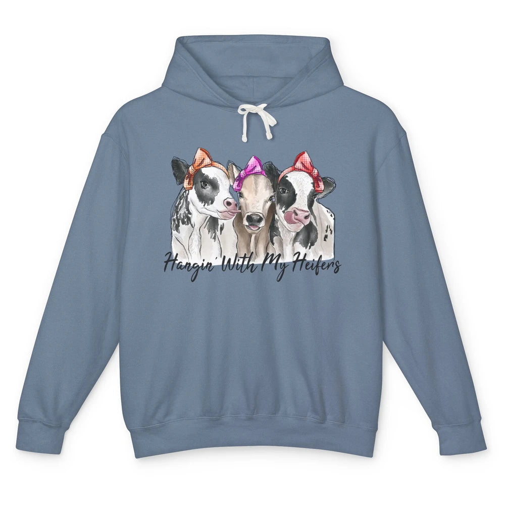 Daisy Cow Heifer Hanging With My Heifer Cow Castle Farmers Unisex Lightweight Hoodie