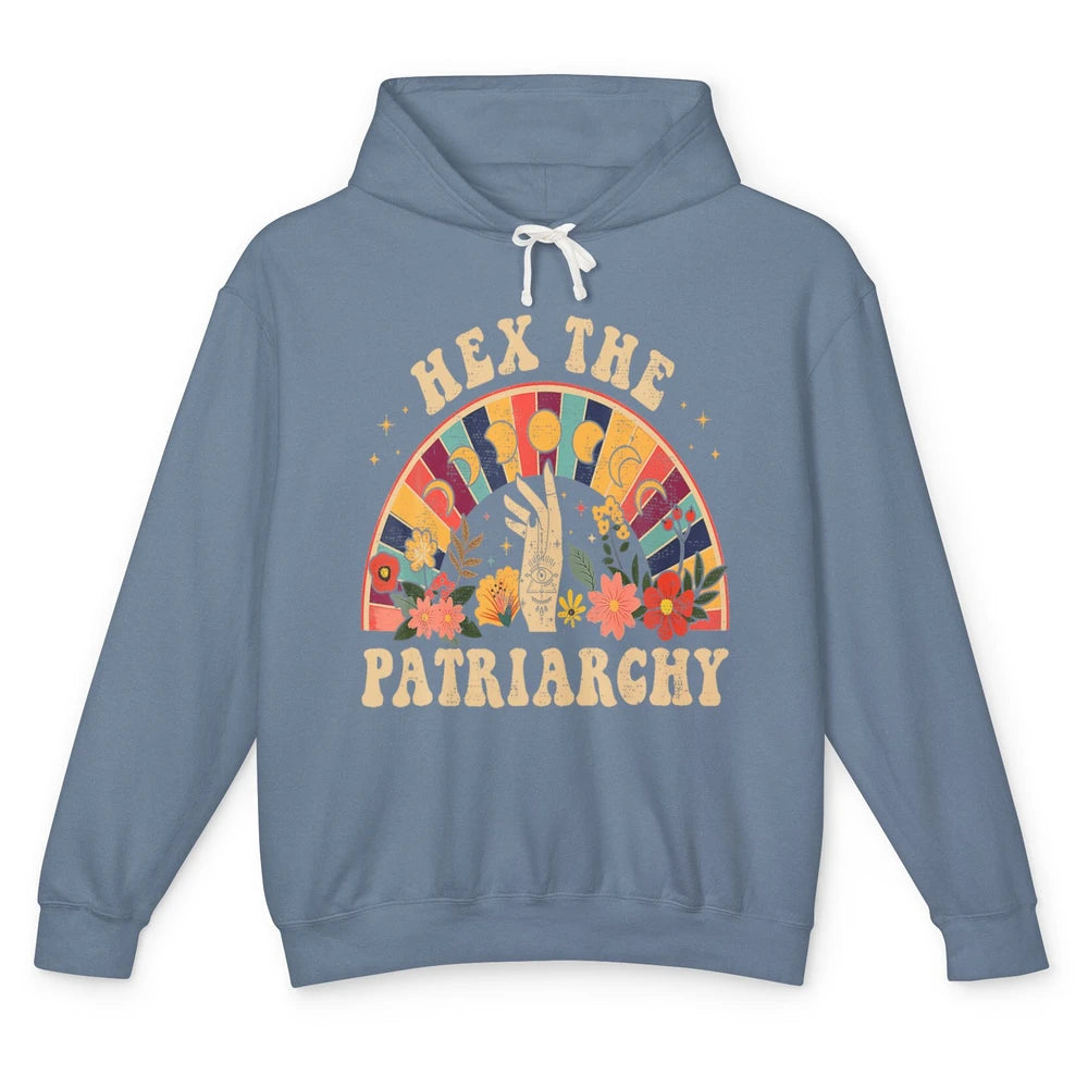 Witch Hand Hex The Patriarchy Halloween Moon Aesthetic Women Unisex Lightweight Hoodie