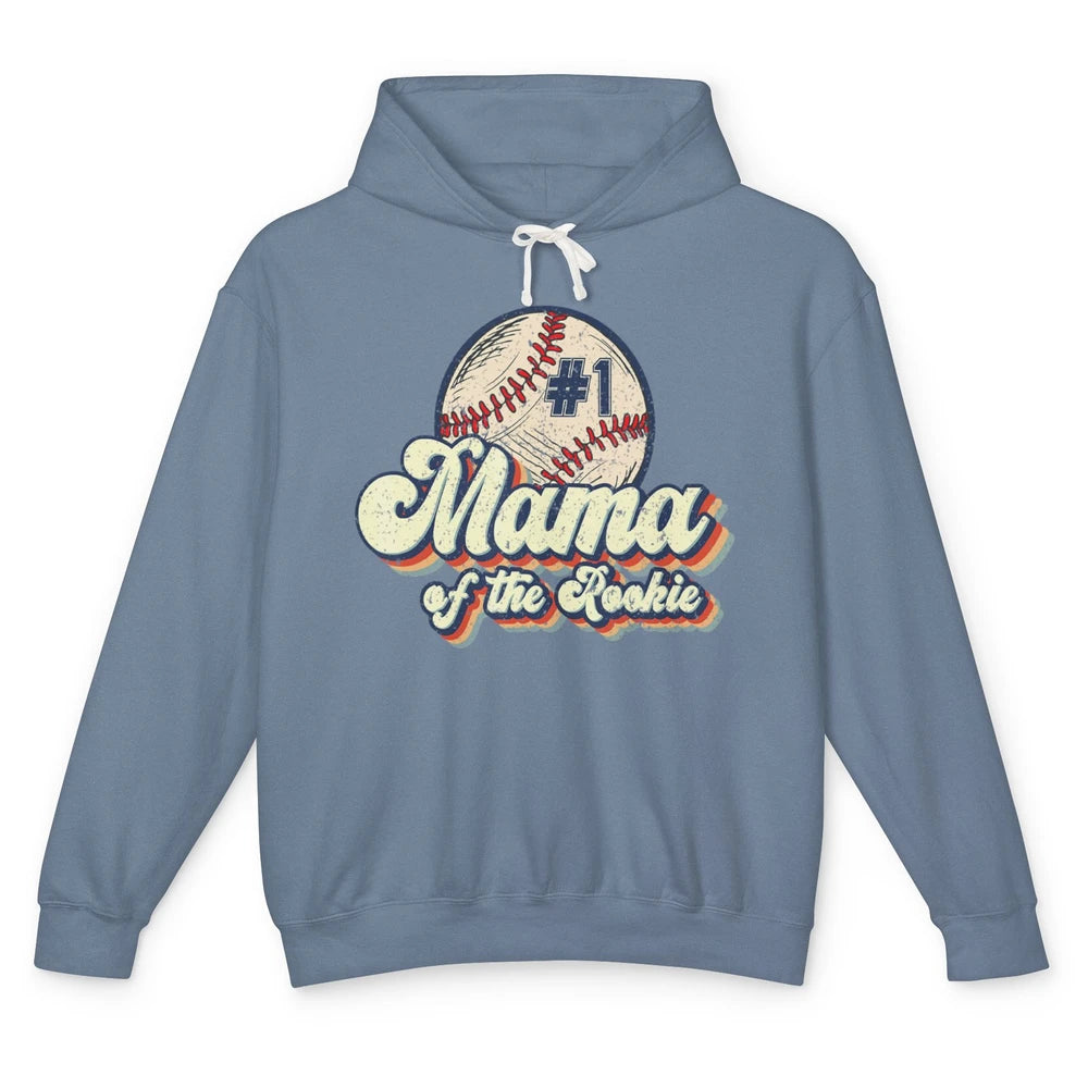 Mama Of Rookie Baseball Mom Softball Players Mother Mommy Unisex Lightweight Hoodie