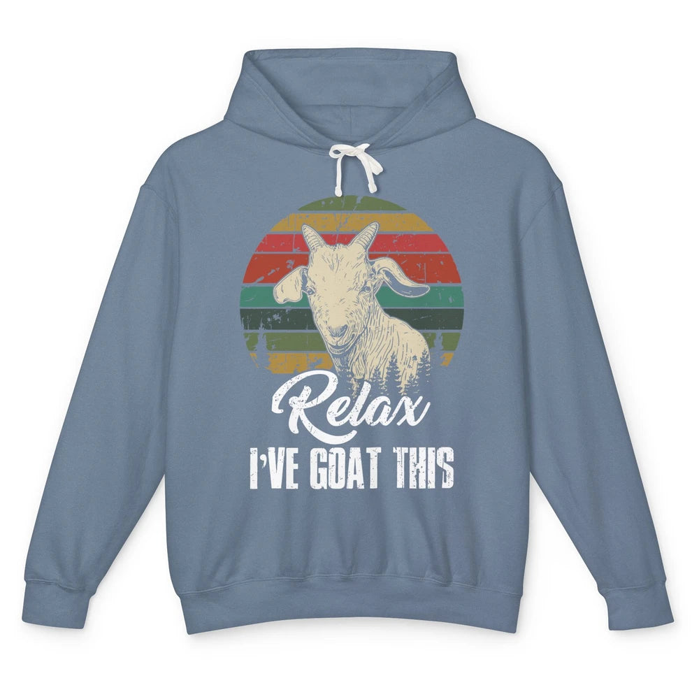 Vintage Goat I Goat This Farming Life Farmer Gift Men Women Unisex Lightweight Hoodie