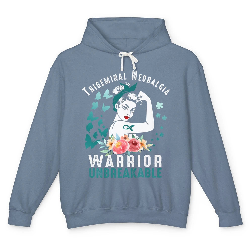 Trigeminal Neuralgia Warrior Unbreakable Strong Woman Unisex Lightweight Hoodie