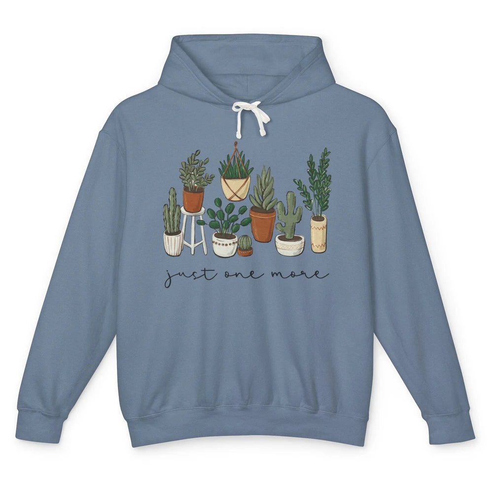 Just One More Plant Botanical Inspirational Cute Wildflower Unisex Lightweight Hoodie