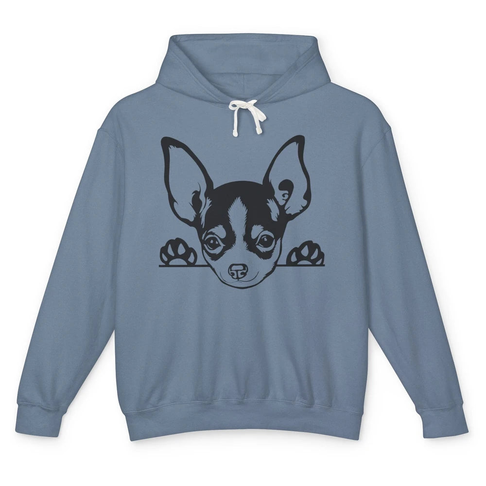 Chihuahua Owner Gift Chihuahua Dog Mom Chihuahua Black White Unisex Lightweight Hoodie