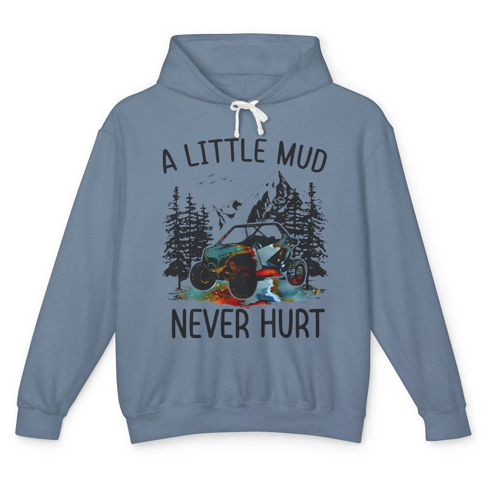 Retro UTV A Little Dirt Never Hurt Mud Riding SXS Offroad Unisex Lightweight Hoodie