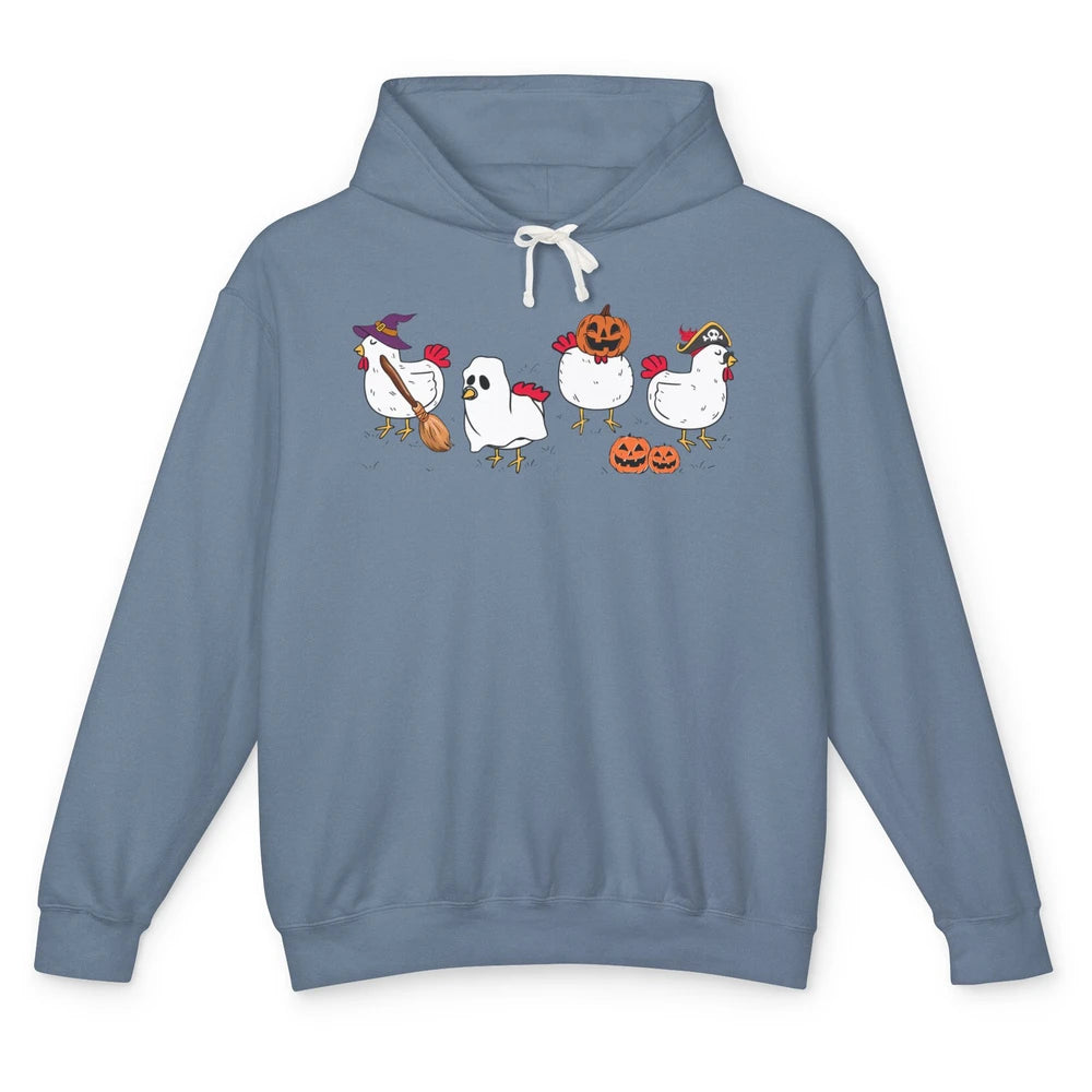 Chicken Ghost Funny Halloween Farm Spooky Chicken Lover Gift Unisex Lightweight Hoodie