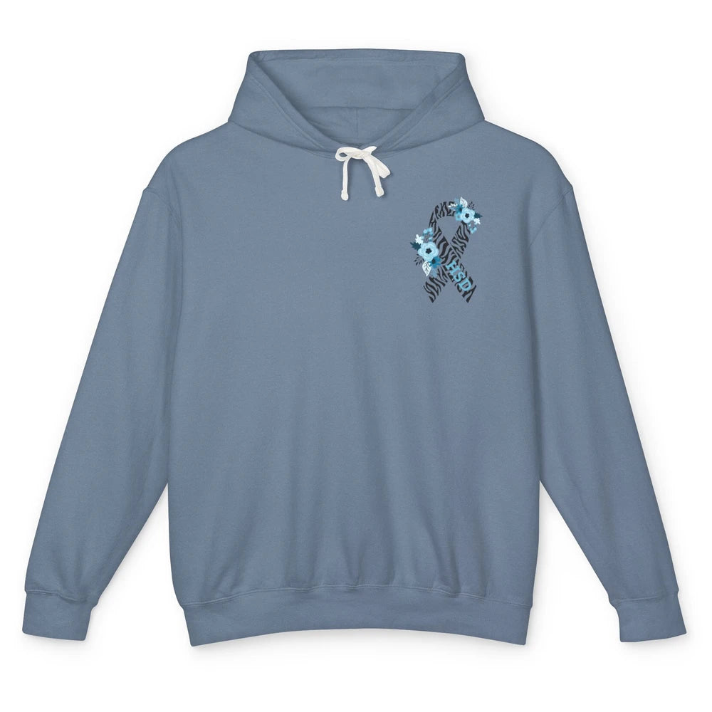 Hypermobility Spectrum Disorder Awareness HSD Zibra Ribbon Unisex Lightweight Hoodie