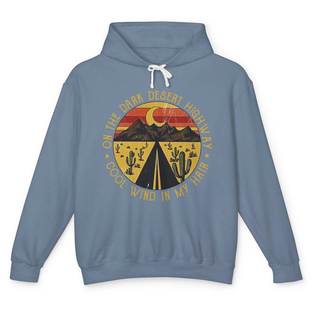 Highway Desert Sunset Wind On My Hair Western Country Girls Unisex Lightweight Hoodie