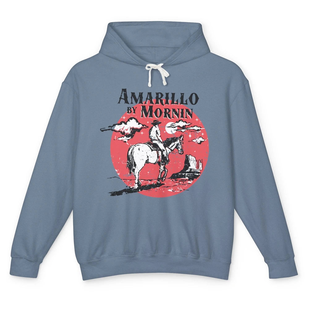 Retro Country Music Amarillo By Morning Western Cowboy Gift Unisex Lightweight Hoodie