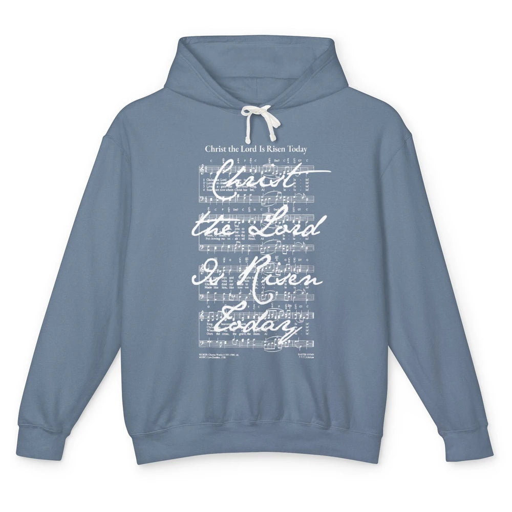 Christian Easter Hymn Christ The Lord Is Risen Musical Notes Unisex Lightweight Hoodie