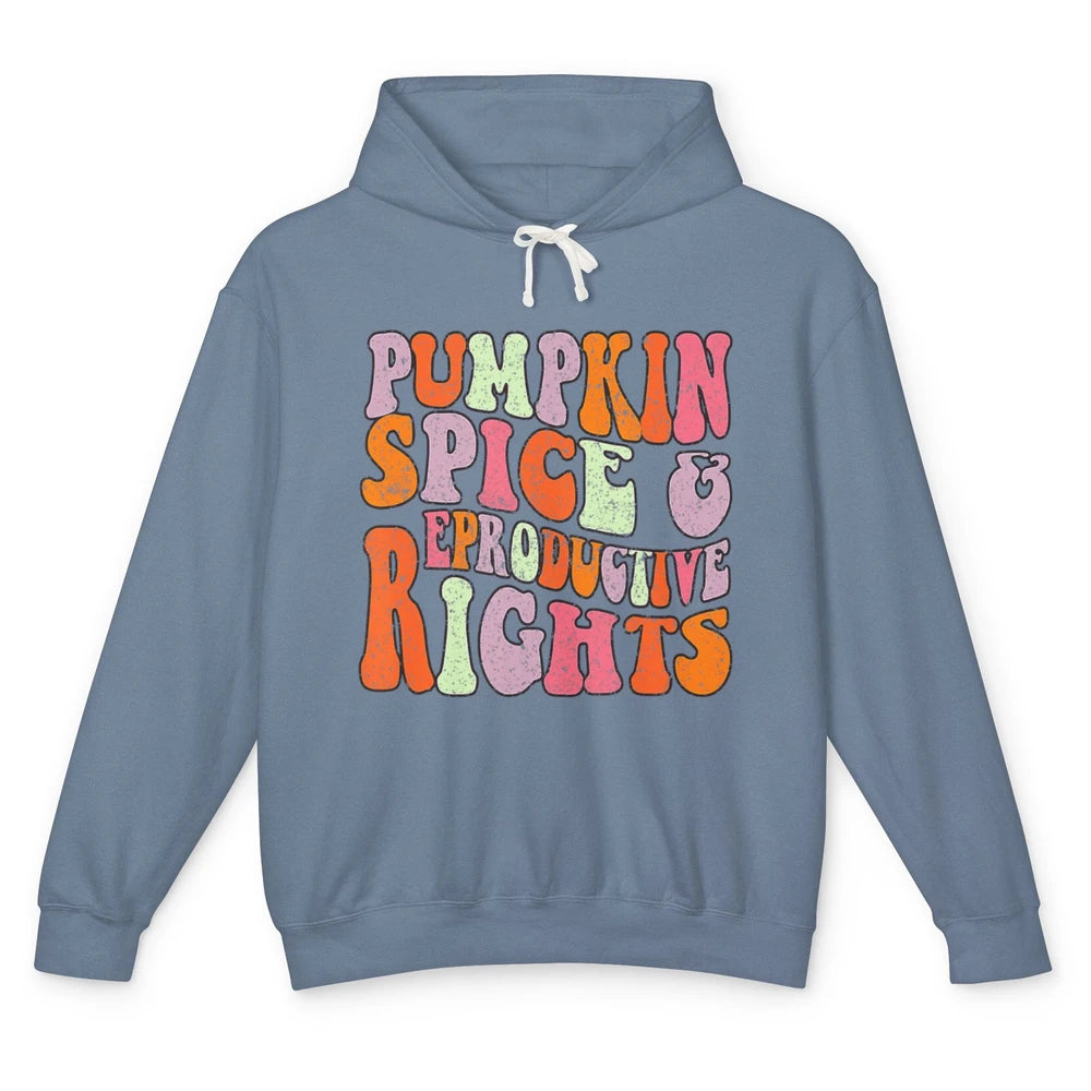 Groovy Pumpkin Spice Reproductive Rights Halloween Spooky Unisex Lightweight Hoodie