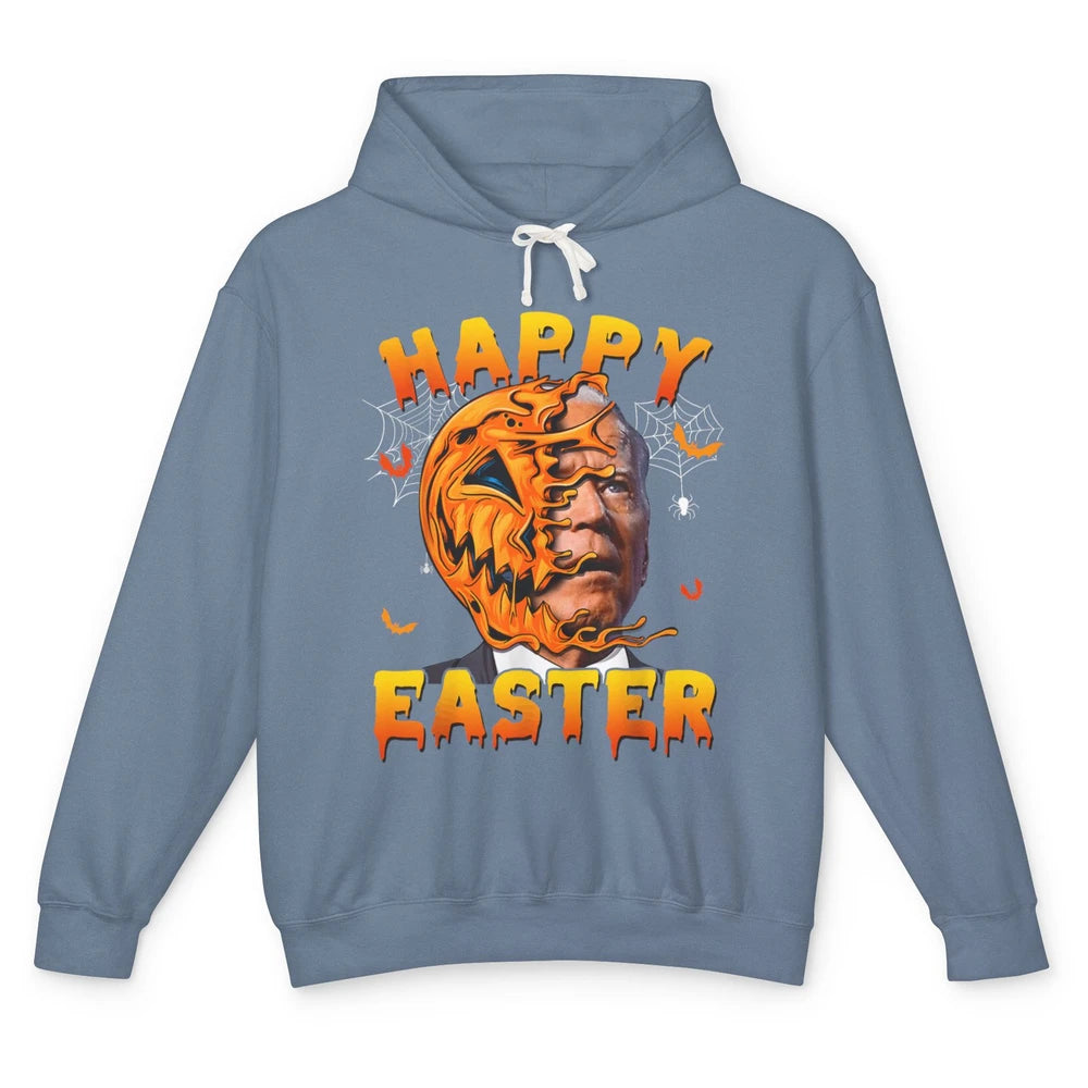 Funny Easter Anti Joe Biden Pumpkin Halloween Spooky Season Unisex Lightweight Hoodie