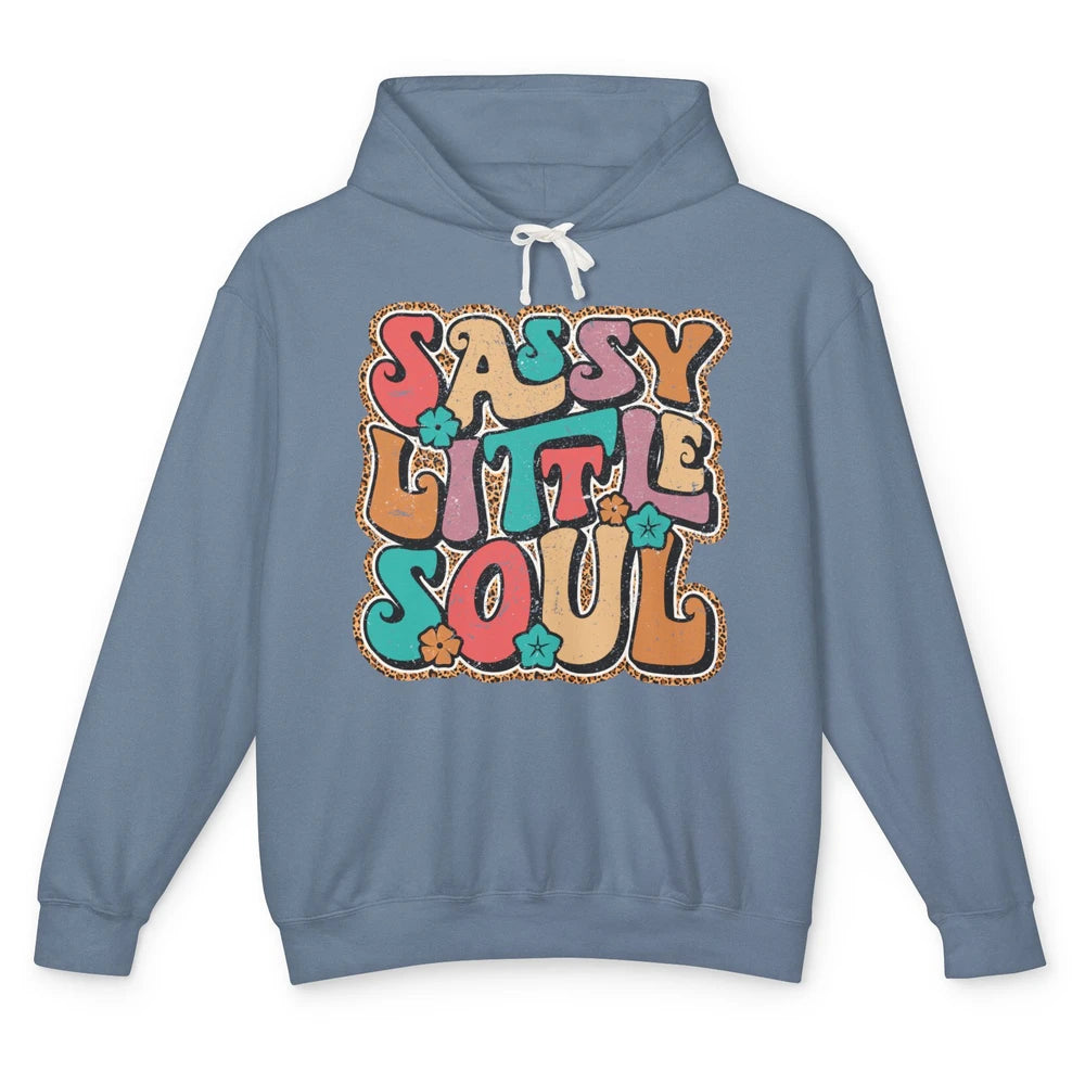 Retro Boho Groovy Sassy Little Soul Western Hippie Cowgirl Unisex Lightweight Hoodie