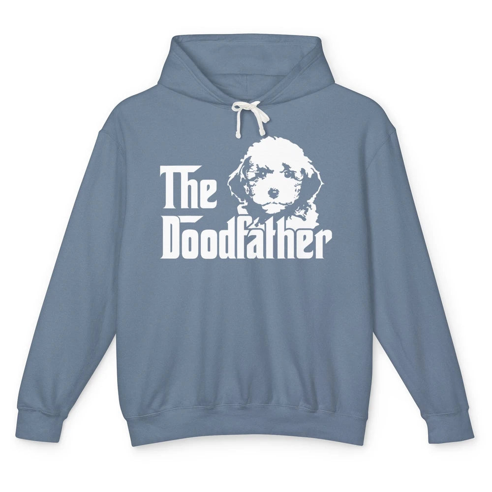 The Doodfather Funny Dog Golden Doodle Dad Fathers Day Puppy Unisex Lightweight Hoodie