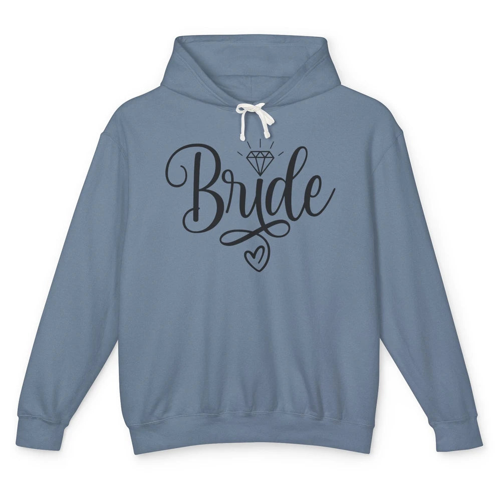 Bride To Be Wedding Ring Future Mrs. Engagement Bachelorette Unisex Lightweight Hoodie