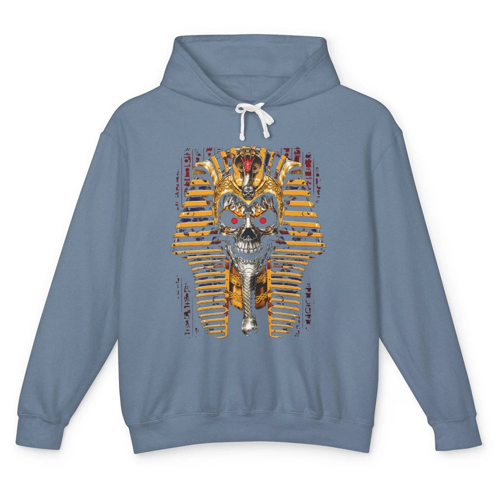 Ancient Egyptian Pyramid Skull King Tut Pharaoh Tutankhamun Unisex Lightweight Hoodie