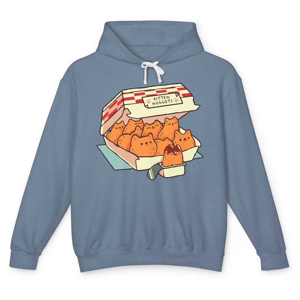 Kitten Nuggets Fast Food Cat Funny Cat Lovers Gift Nuggets Unisex Lightweight Hoodie