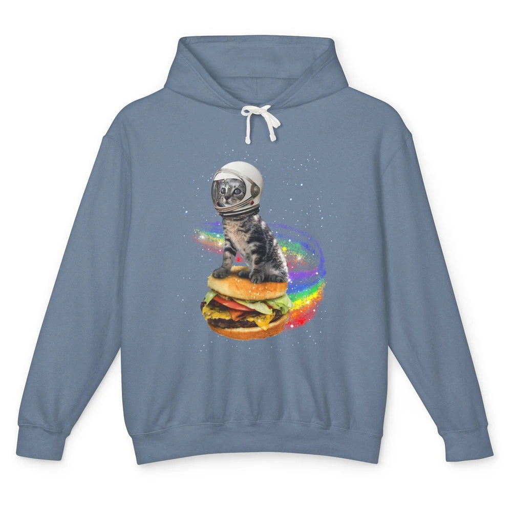 Funny Catronaut Cat Astronaut In Space Hamburger Astrocat Unisex Lightweight Hoodie