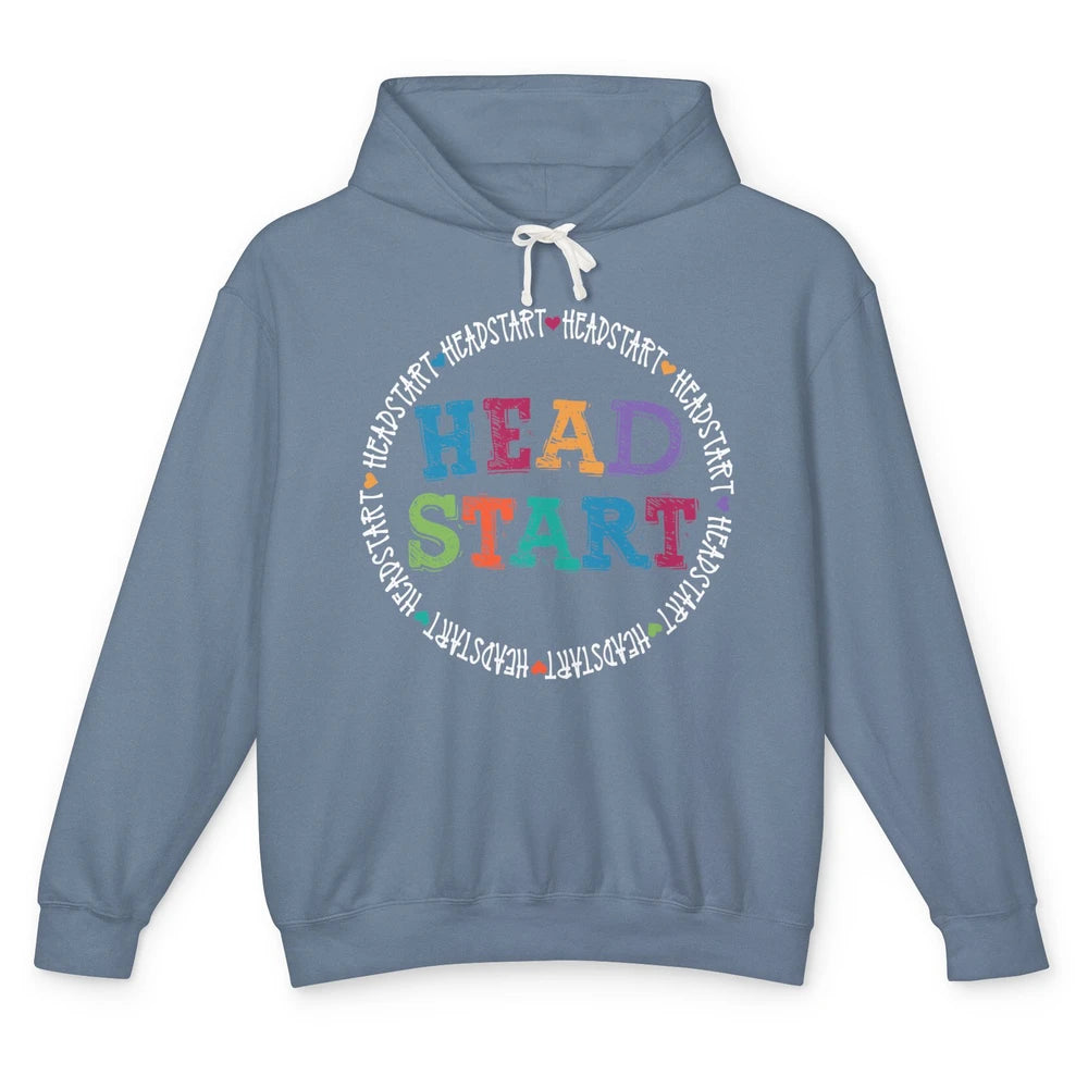 Headstart Rainbow Early Childhood Education Back To School Unisex Lightweight Hoodie