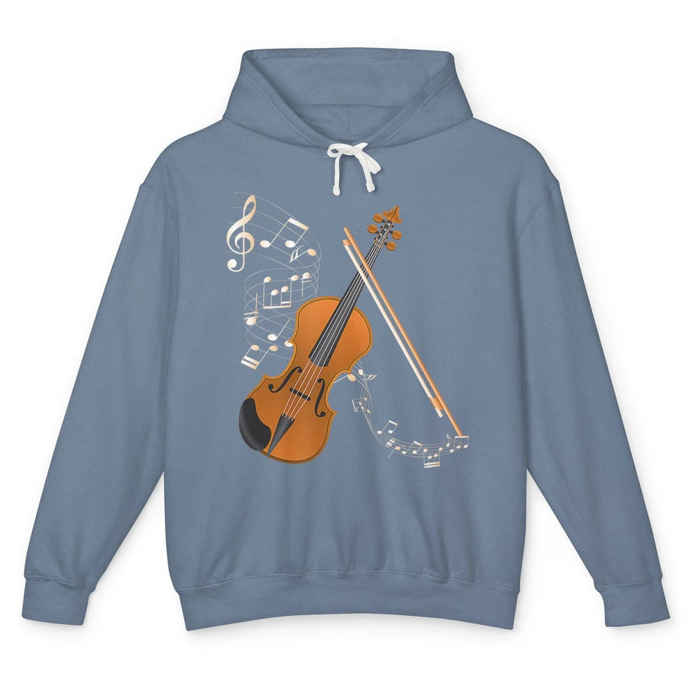 Orchestra Violin Player Retro Violinist Musical Instrument Unisex Lightweight Hoodie