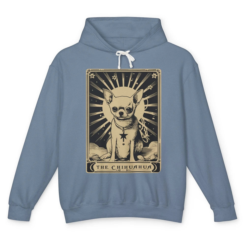 The Chihuahua Tarot Card Black Chihuahua Halloween Dog Mom Unisex Lightweight Hoodie