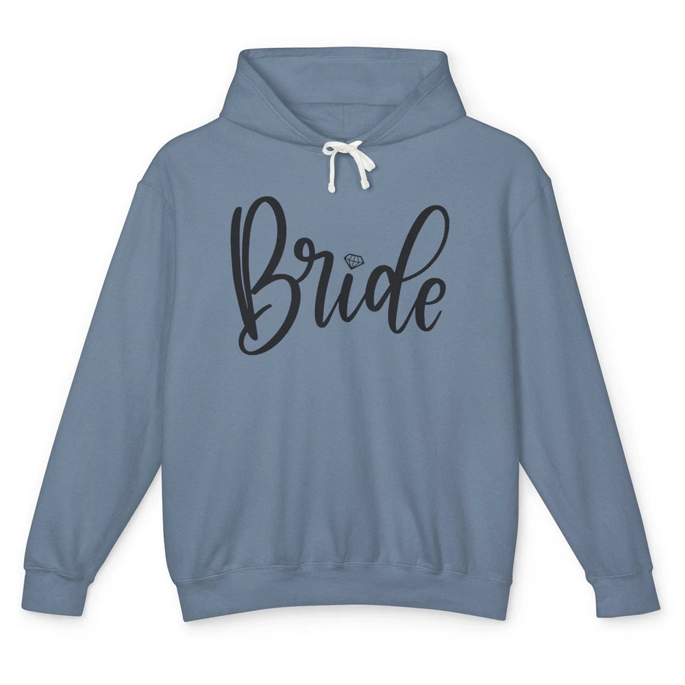 Bride To Be Diamond Ring Future Mrs. Engagement Bachelorette Unisex Lightweight Hoodie