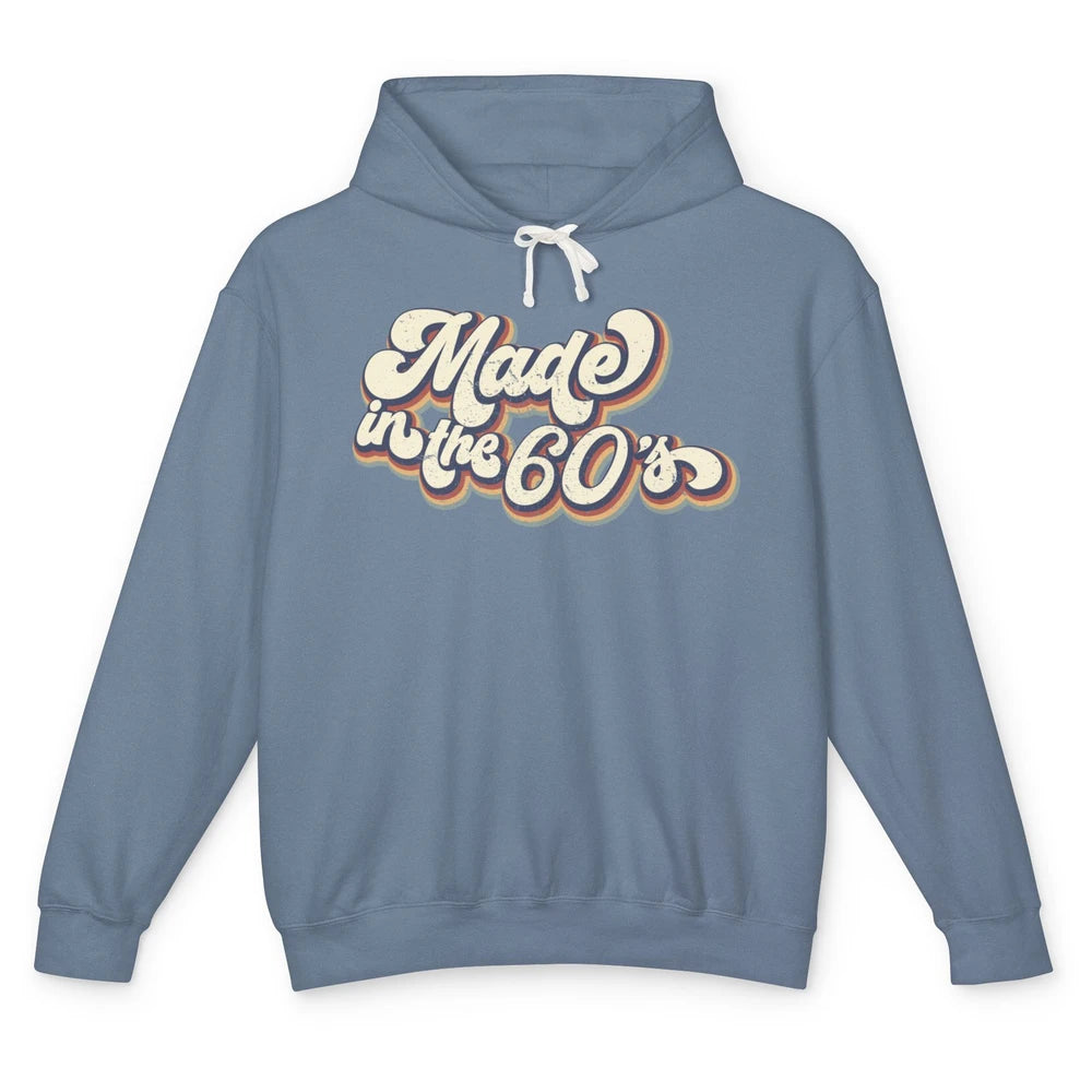 Retro Vintage Made In The 60's 1960s Born Birthday 60s Born Unisex Lightweight Hoodie