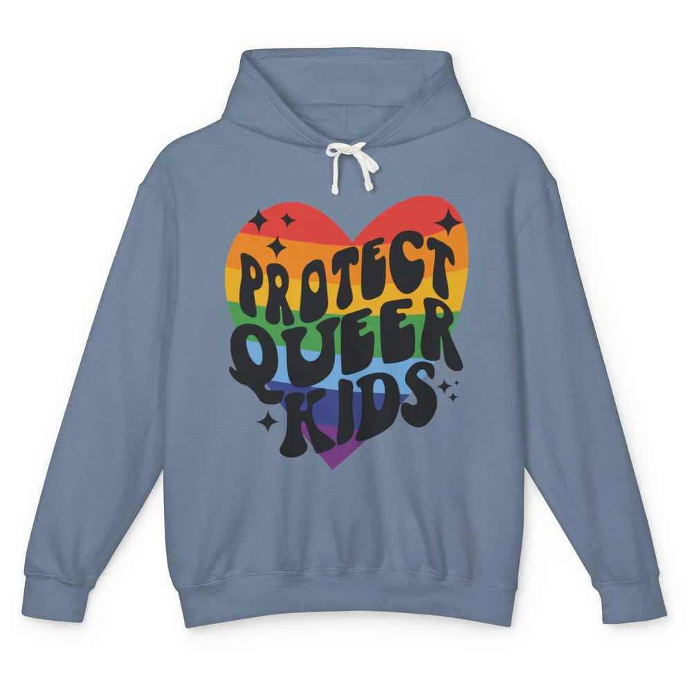 Protect Queer Kids Protect Trans Youth LGBT Gay Pride Ally Unisex Lightweight Hoodie