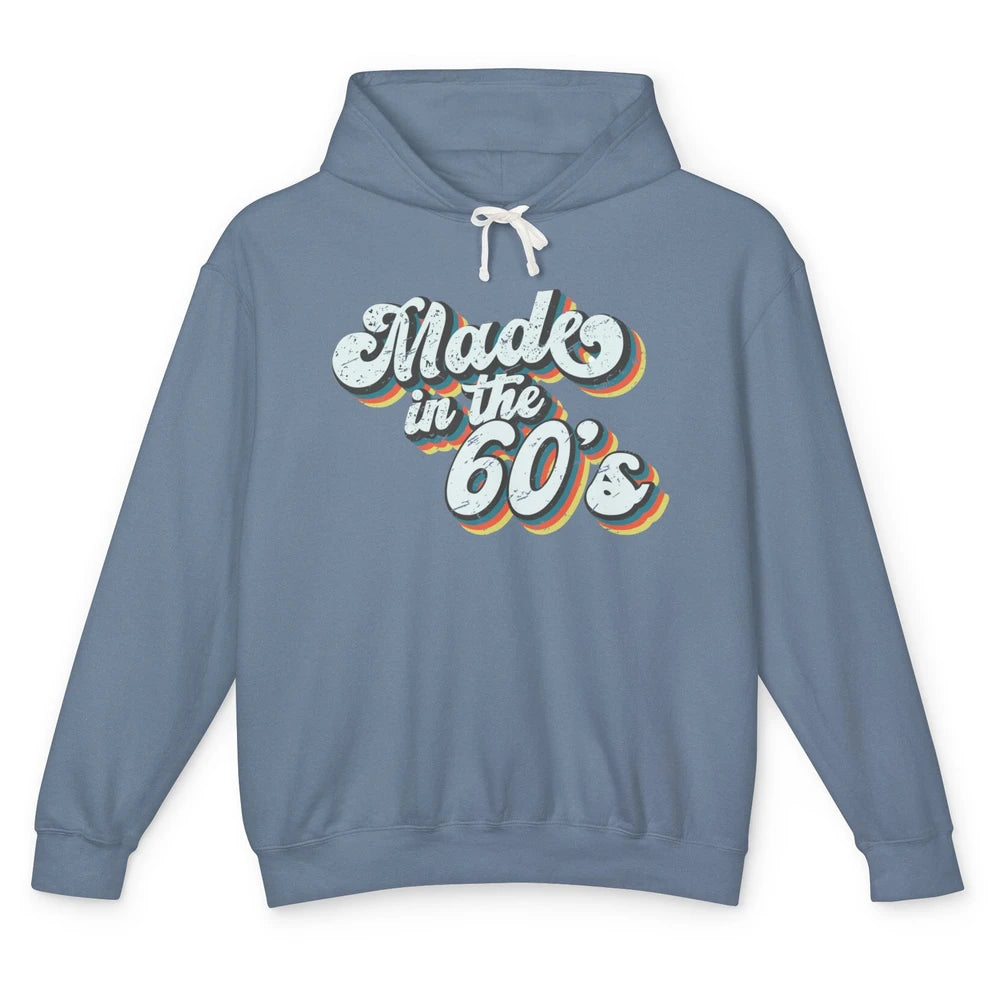 Retro Vintage Made In The 60's 1960s Born Birthday Day Gift Unisex Lightweight Hoodie