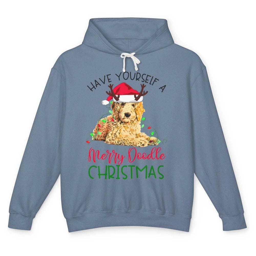 Goldendoodle Have Yourself a Merry Doodle Christmas Dog Mom Unisex Lightweight Hoodie