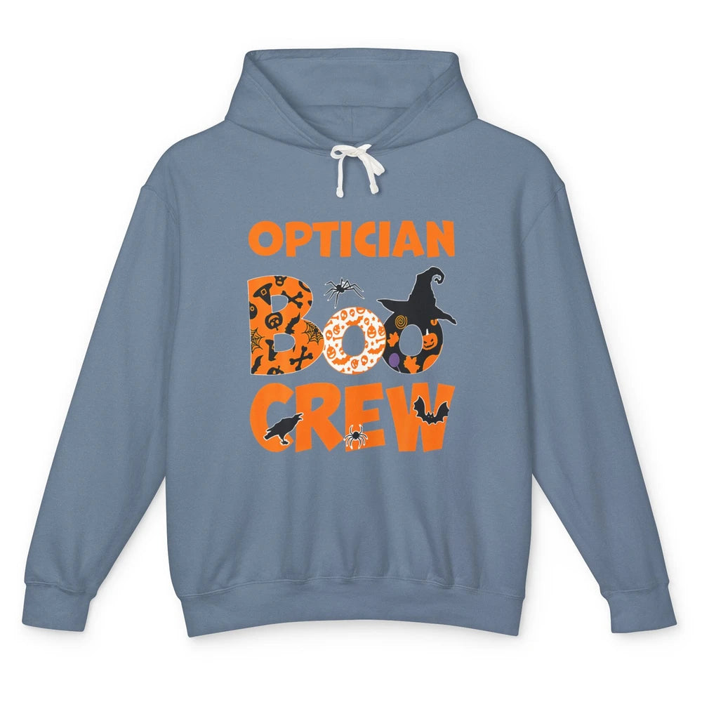 Funny Optician Boo Crew Eye Halloween Spooky Witch Optometry Unisex Lightweight Hoodie