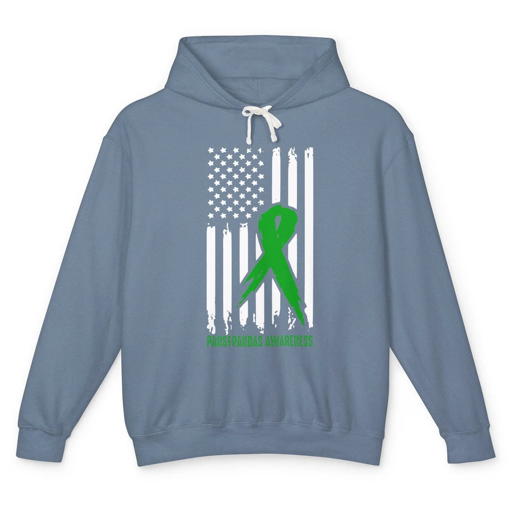 PANS/PANDAS Awareness Green Ribbon No One Fight Alone Unisex Lightweight Hoodie