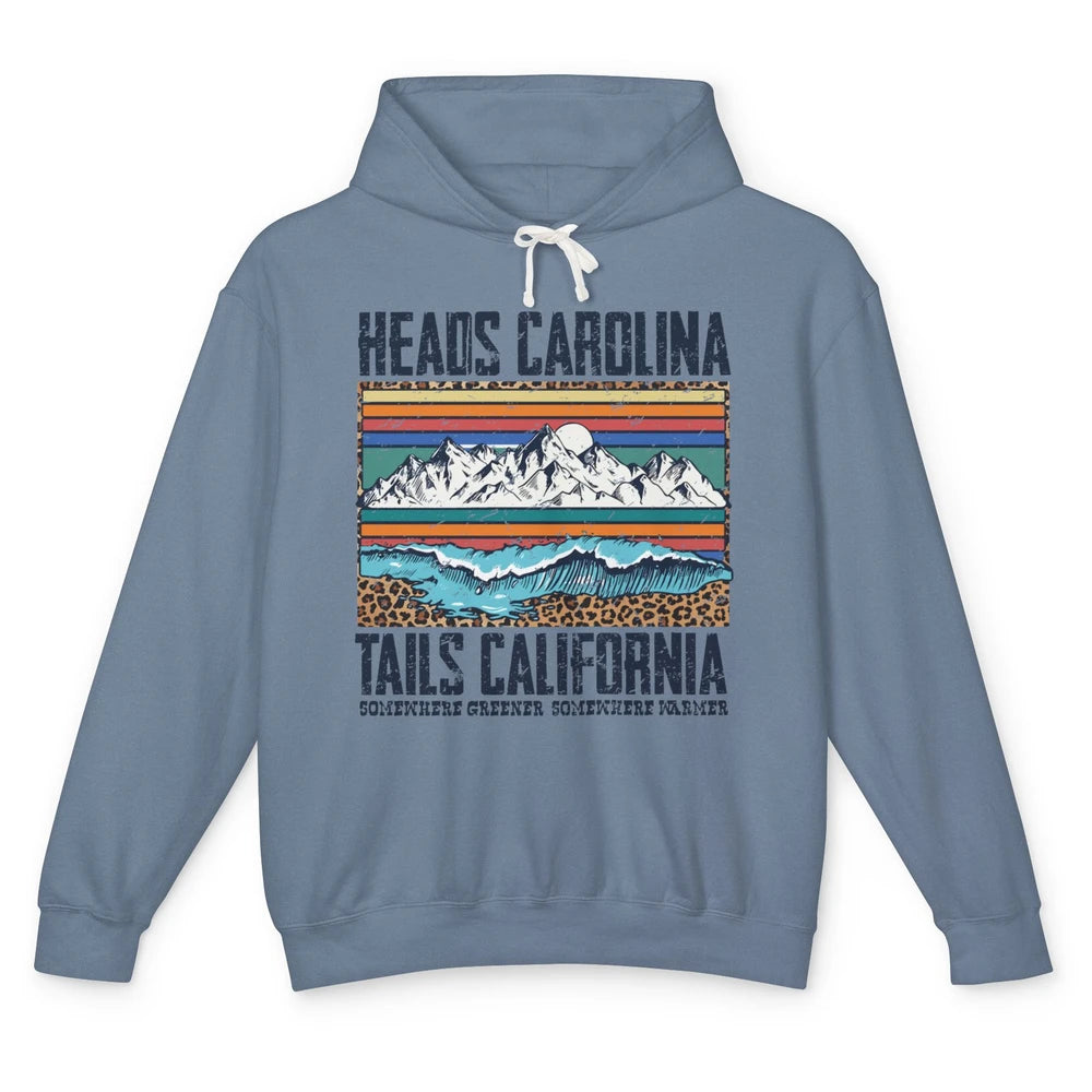 Vintage Heads Carolina Tail California Summer Beach Paradise Unisex Lightweight Hoodie